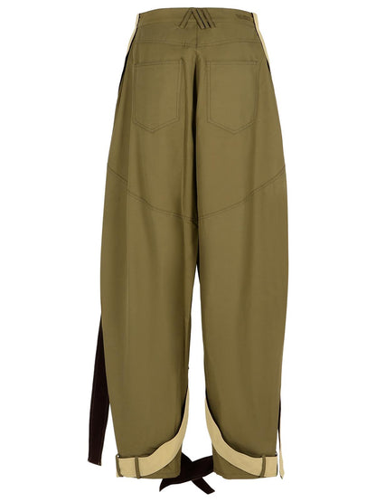 The Attico Green Cotton Blend Pants Women by Luosophy