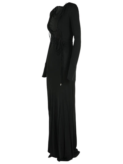 The Attico Black Viscose Dress Women by Luosophy