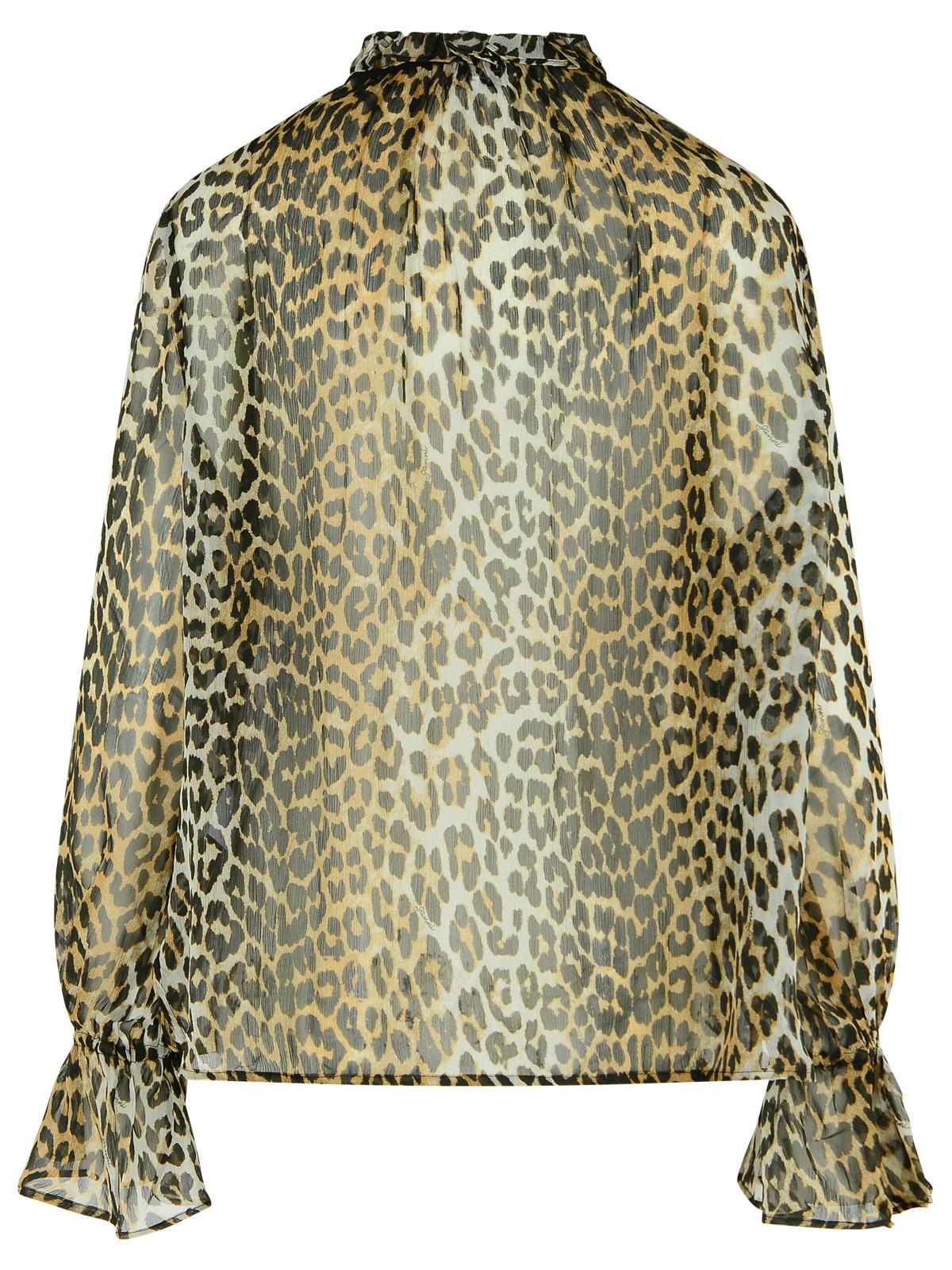 Ganni Leopard Print Viscose Shirt Women by Luosophy