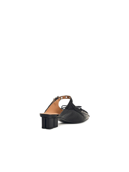 Ganni Mules With Laces In Black &