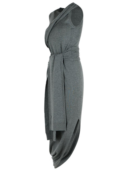 Jw Anderson Grey Wool Blend Dress Women by Luosophy