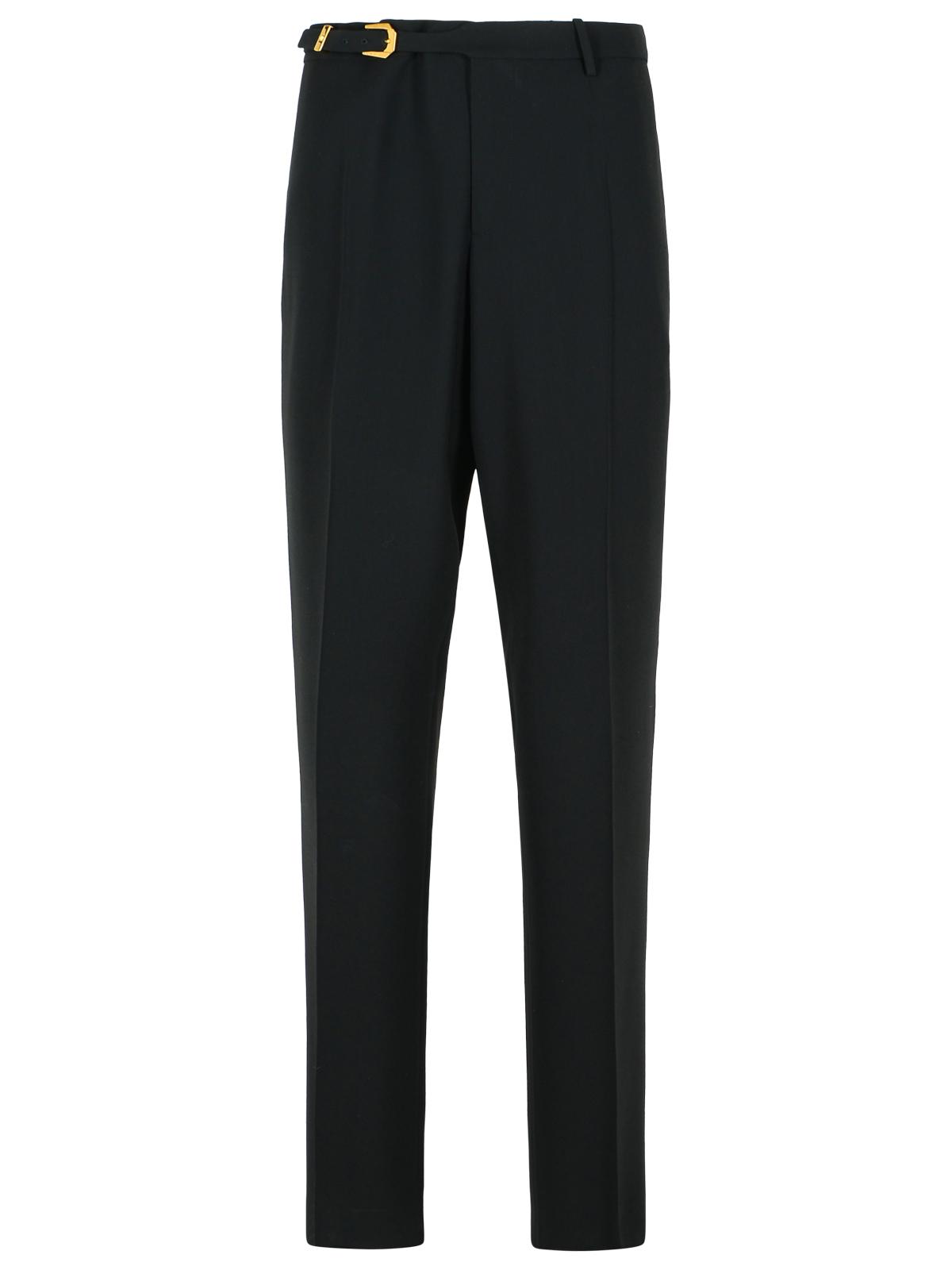 Versace Black Virgin Wool Blend Patalone Men by Luosophy