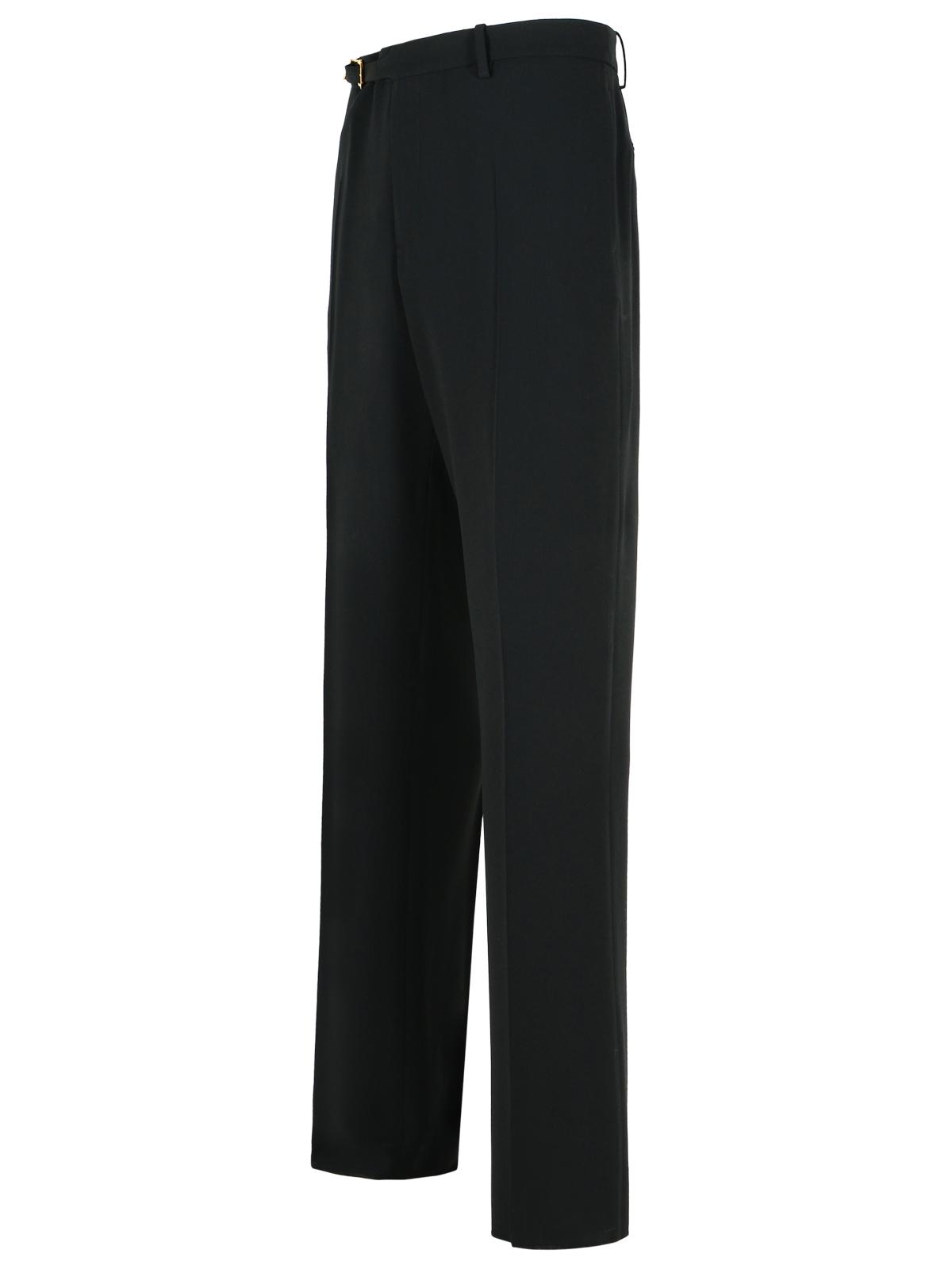 Versace Black Virgin Wool Blend Patalone Men by Luosophy
