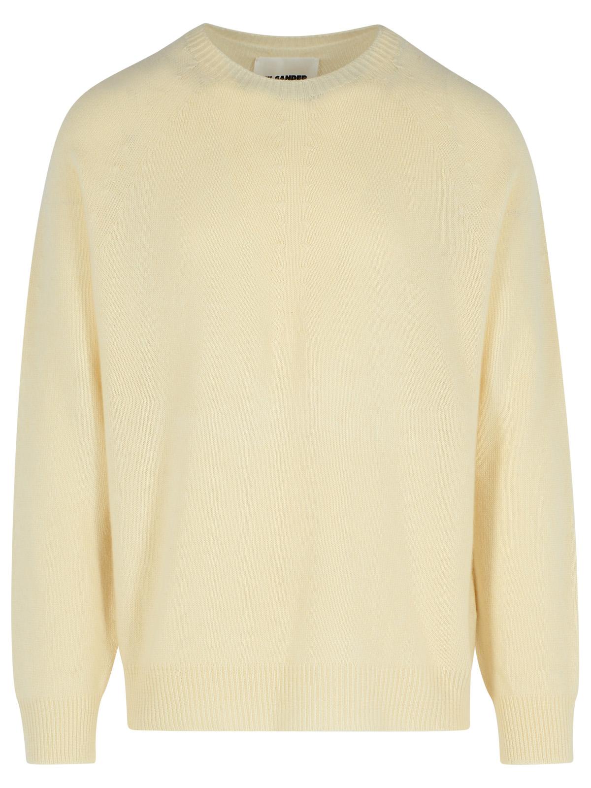 Jil Sander Ivory Virgin Wool Blend Sweater Men by Luosophy