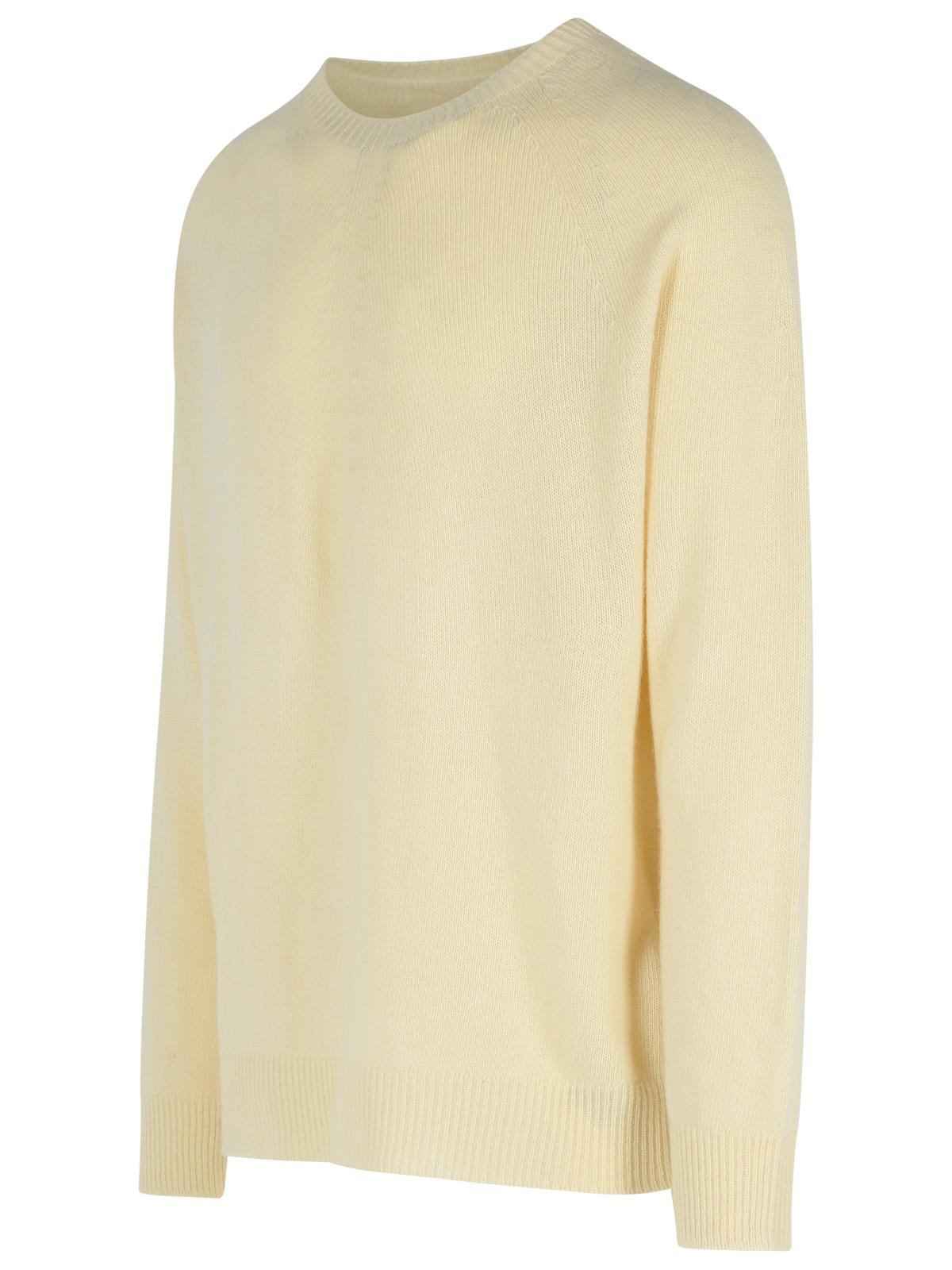 Jil Sander Ivory Virgin Wool Blend Sweater Men by Luosophy