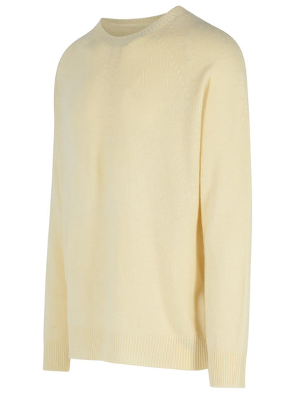 Jil Sander Ivory Virgin Wool Blend Sweater Men by Luosophy