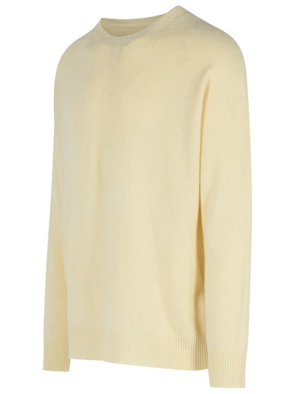 Jil Sander Ivory Virgin Wool Blend Sweater Men