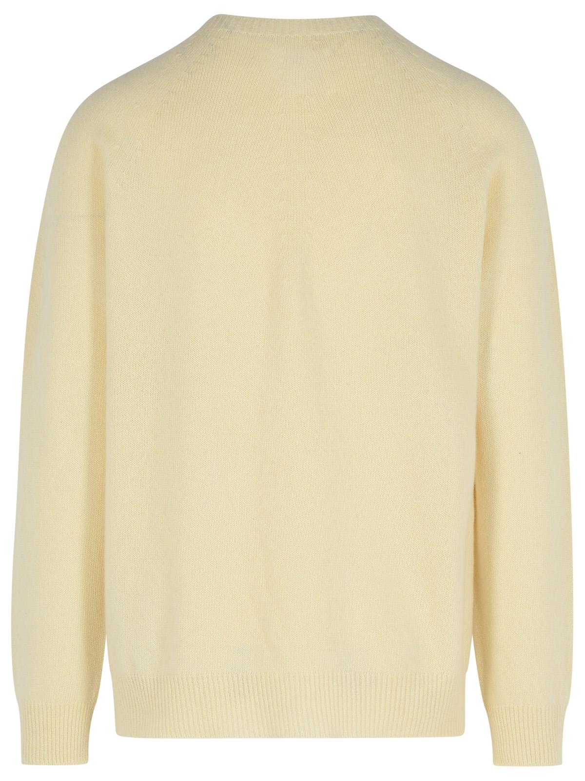 Jil Sander Ivory Virgin Wool Blend Sweater Men by Luosophy