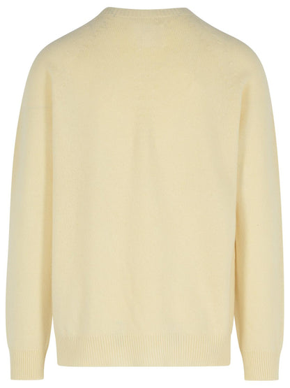 Jil Sander Ivory Virgin Wool Blend Sweater Men by Luosophy