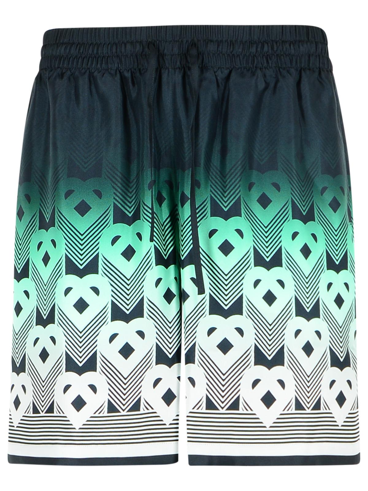 Casablanca Green Silk Bermuda Shorts Men by Luosophy