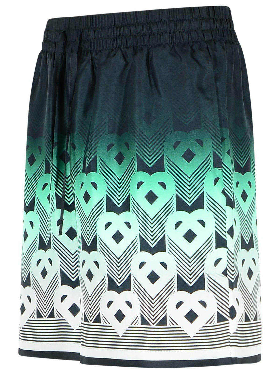 Casablanca Green Silk Bermuda Shorts Men by Luosophy