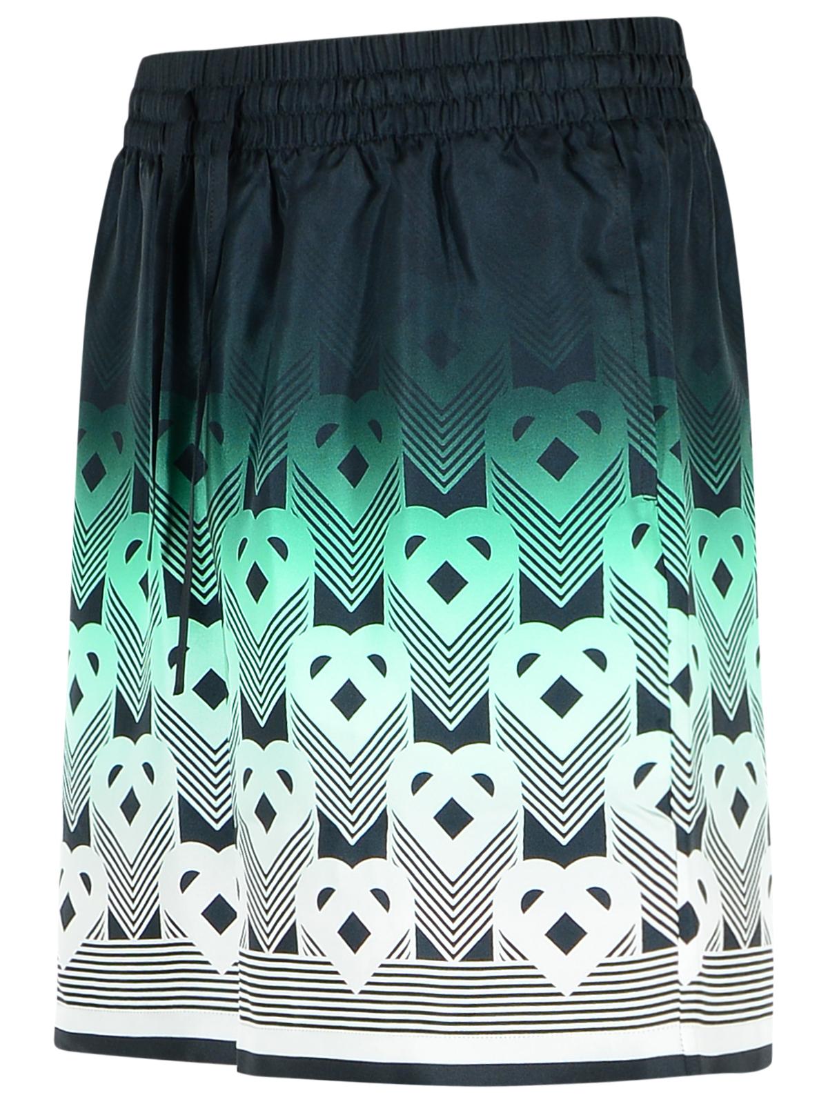 Casablanca Green Silk Bermuda Shorts Men by Luosophy