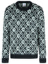Casablanca Black Mohair Blend Monogrammed Sweater Men by Luosophy