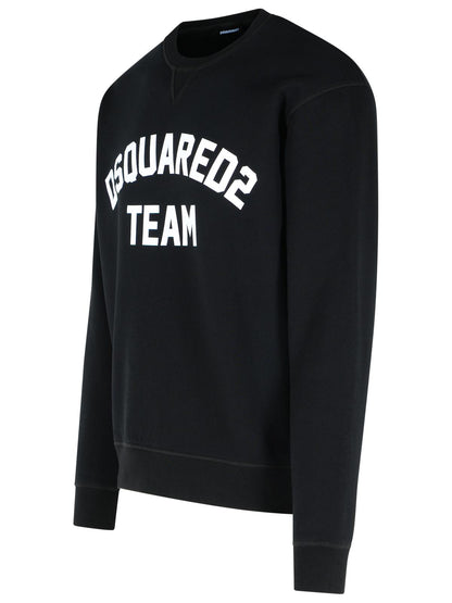 Dsquared2 Black Cotton Sweatshirt Men by Luosophy