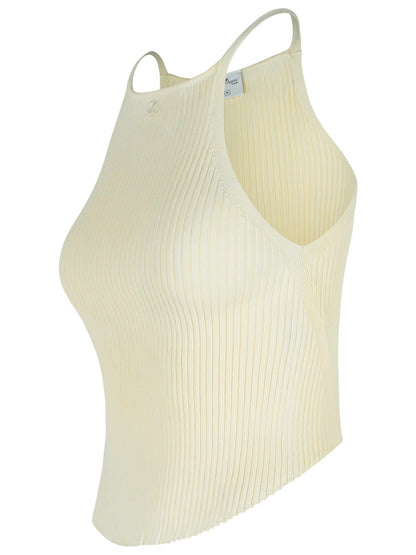 Courreges Ivory Viscose Blend Top Women by Luosophy