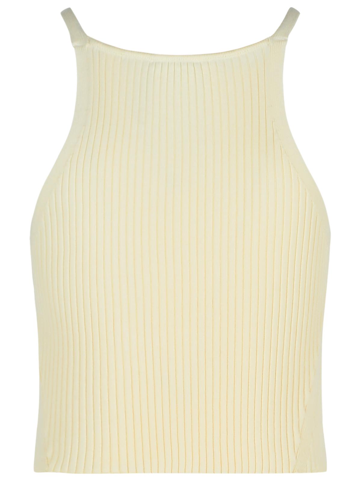 Courreges Ivory Viscose Blend Top Women by Luosophy