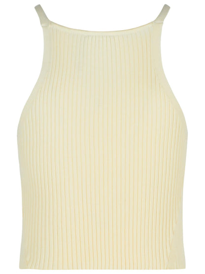 Courreges Ivory Viscose Blend Top Women by Luosophy