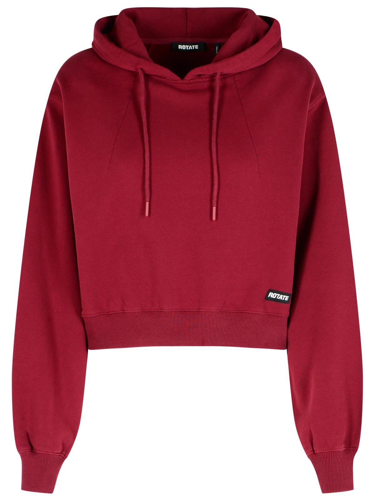 Rotate Burgundy Cotton Sweatshirt Women by Luosophy