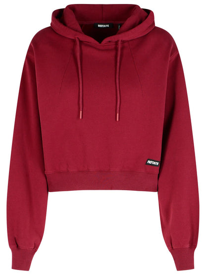 Rotate Burgundy Cotton Sweatshirt Women by Luosophy