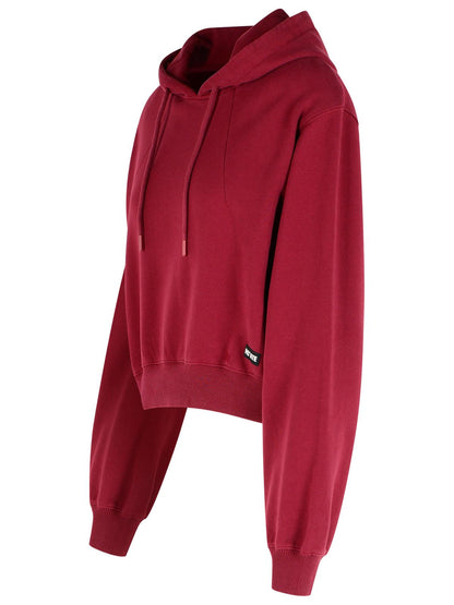 Rotate Burgundy Cotton Sweatshirt Women by Luosophy