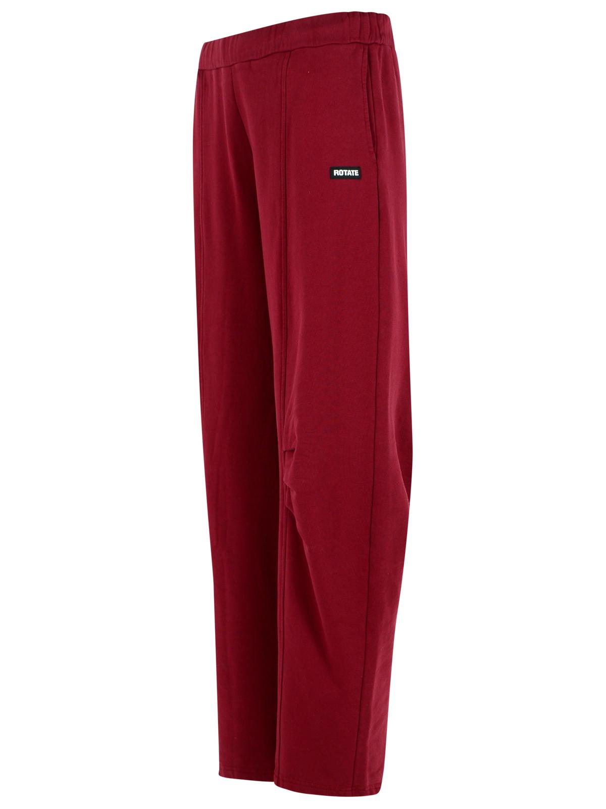 Rotate Pantalo In Burgundy Cotton Women by Luosophy