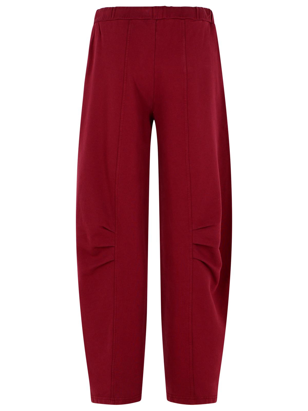 Rotate Pantalo In Burgundy Cotton Women by Luosophy