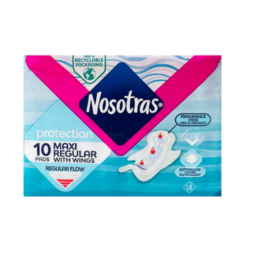 Nosotras Protection Maxi Regular with Wings (10ct) by Farmacias Savia