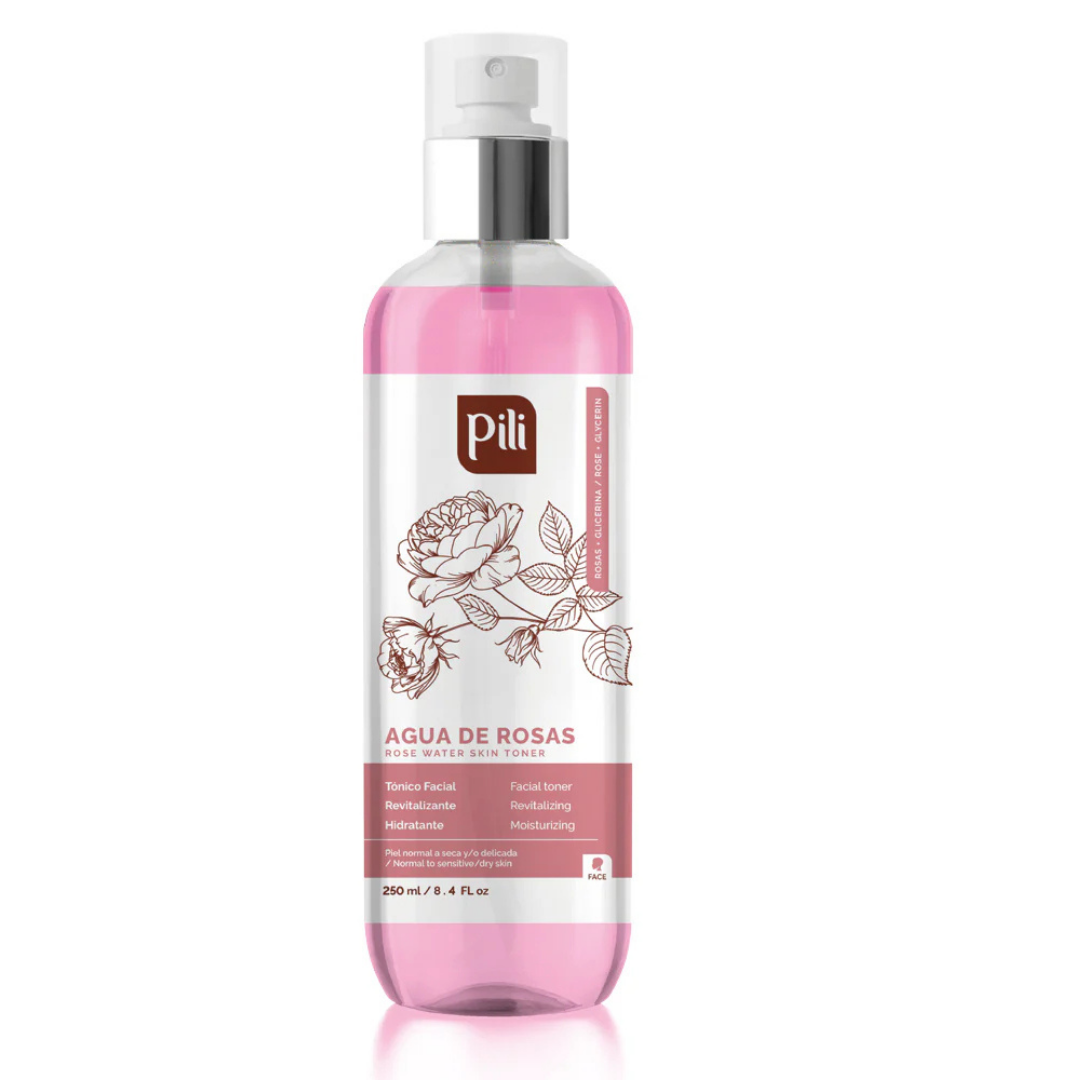 Pili Rose Water Skin Toner Spray (8.4oz) by Farmacias Savia
