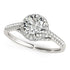 14k White Gold Round Cut Pave Set Shank Diamond Engagement Ring (1 3/8 cttw) by Bids.com