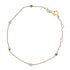 14K Yellow Gold Alternating Green Emerald and Diamond Bezel Station Chain Bracelet - Size 7.5 inch by Bids.com