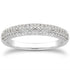 14k White Gold Triple Multi-Row Micro- Pave Diamond Wedding Ring Band by Bids.com