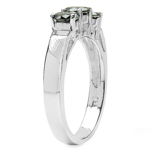 0.99 Carat Genuine Black Diamond .925 Sterling Silver Ring by Bids.com