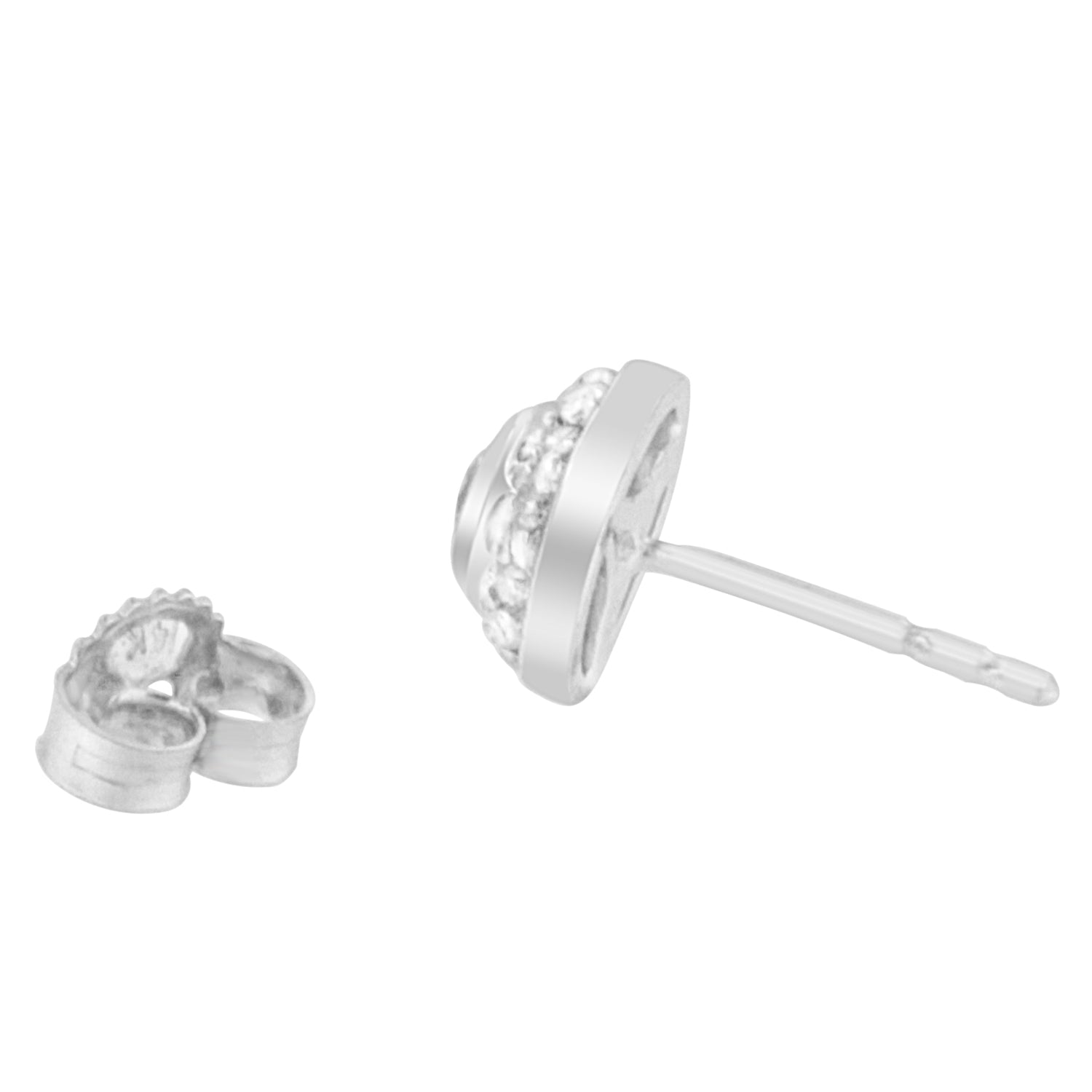 14K White Gold 1/3 cttw Round Cut Diamond Earrings (H-I, SI2-I1) by Bids.com