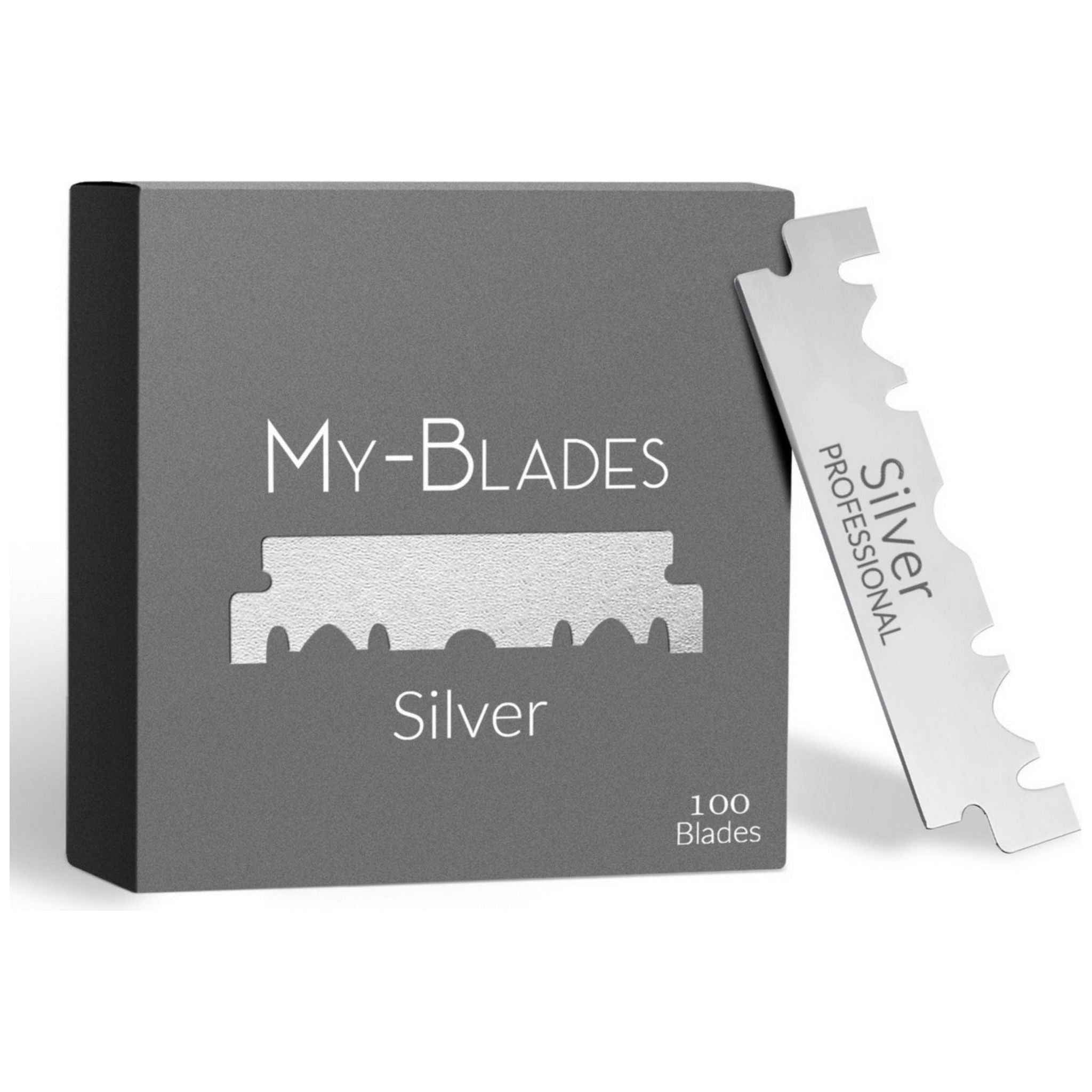 My-Blades Silver Single Edge Razor Blades 100 ct