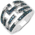 0.59 Carat Genuine Blue Diamond & White Diamond .925 Sterling Silver Ring by Bids.com
