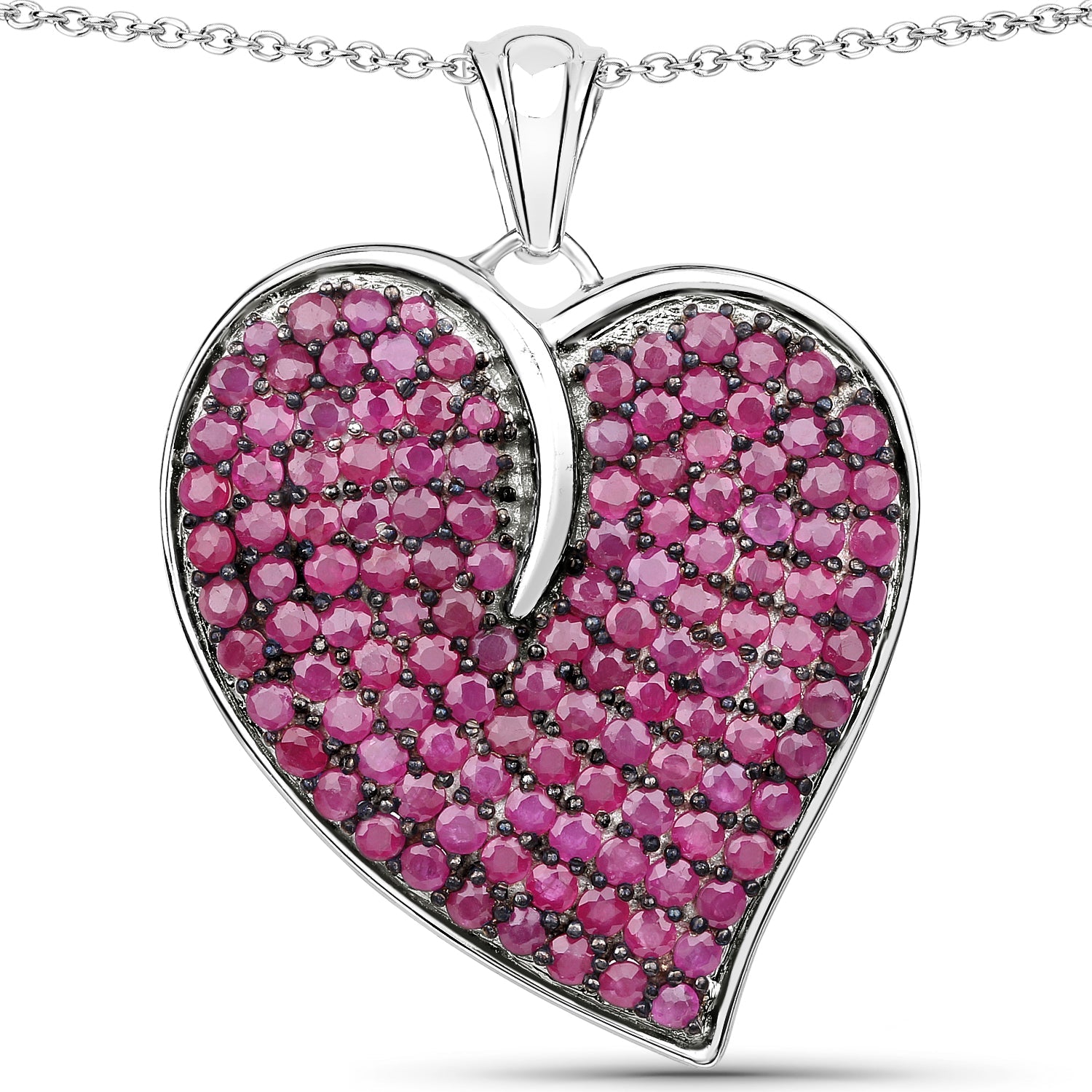 4.98 Carat Genuine Ruby .925 Sterling Silver Pendant by Bids.com