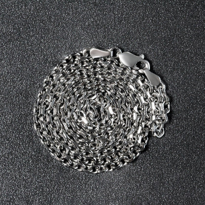 14k White Gold Diamond Cut Cable Link Chain (2.90 mm) by Bids.com