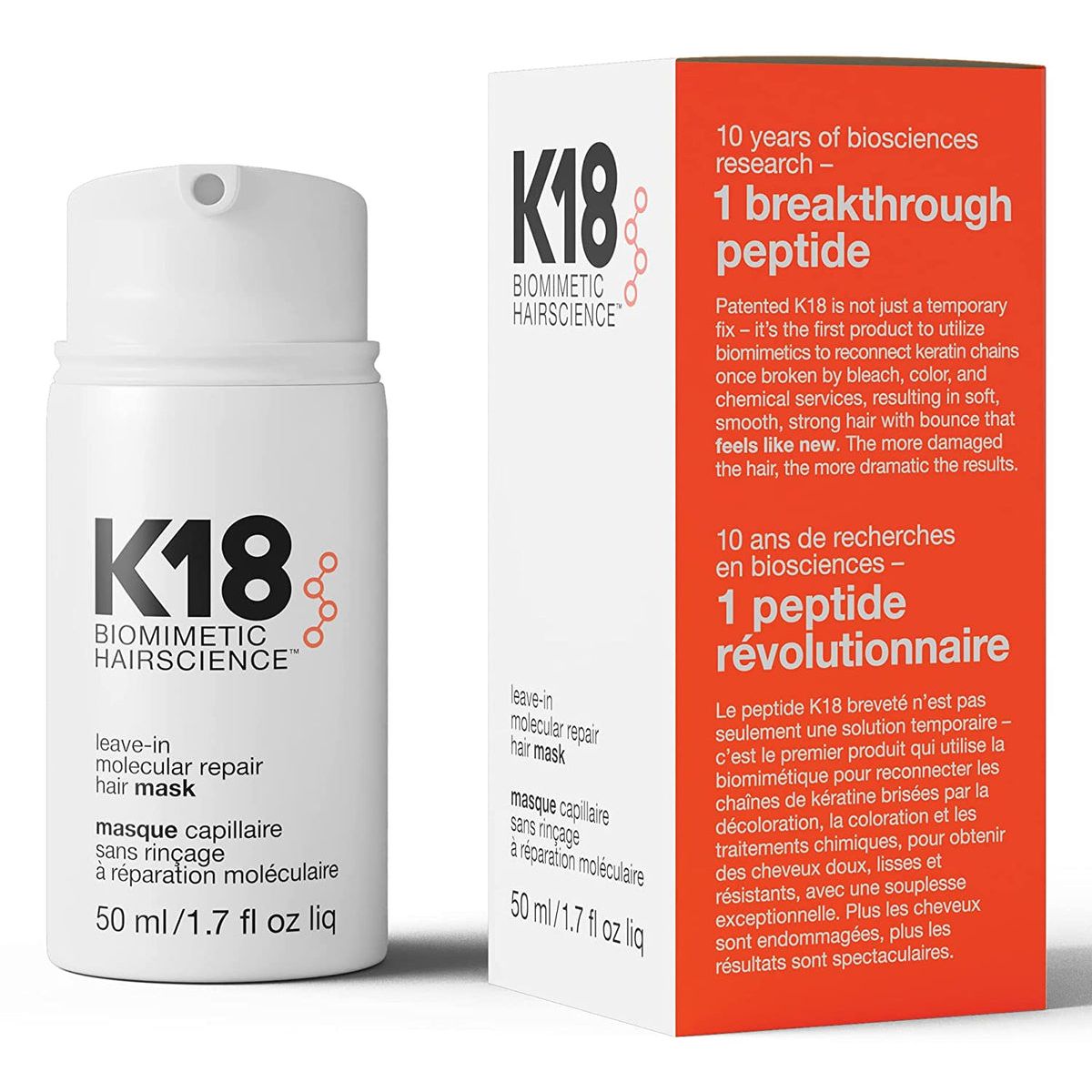 K18 Leave In Molecular Repair Hair Mask 50 Ml by Pasteur Pharmacy
