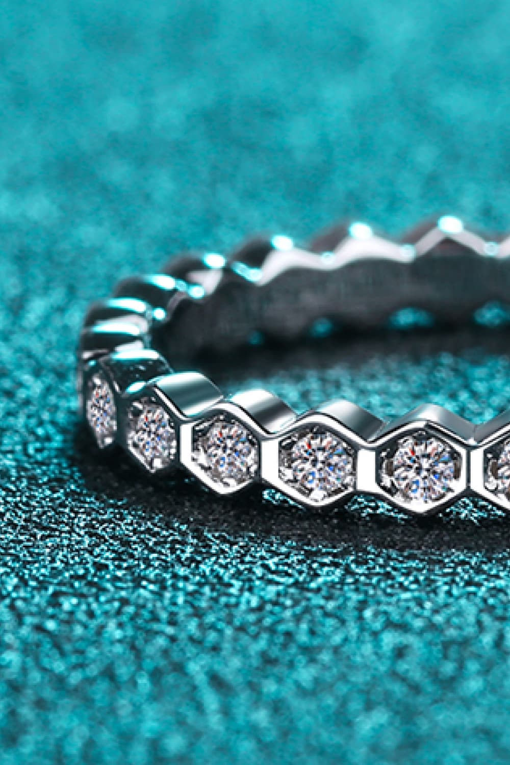 Sparkala™ 925 Rhodium Over Pure Sterling Silver Eternity Ring by Sparkala