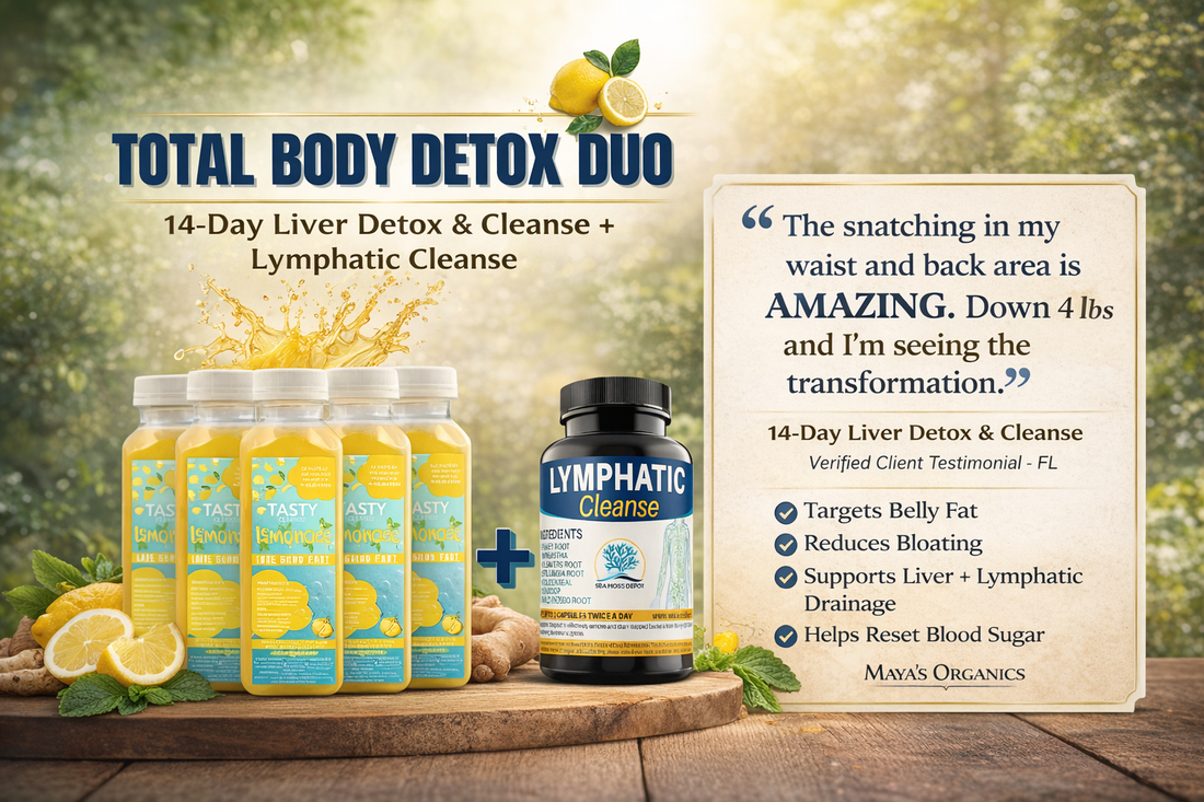Total Body Detox Duo | Liver Reset + Lymphatic Drainage Cleanse (14-Day Program) Meal plan included by Seamoss depot
