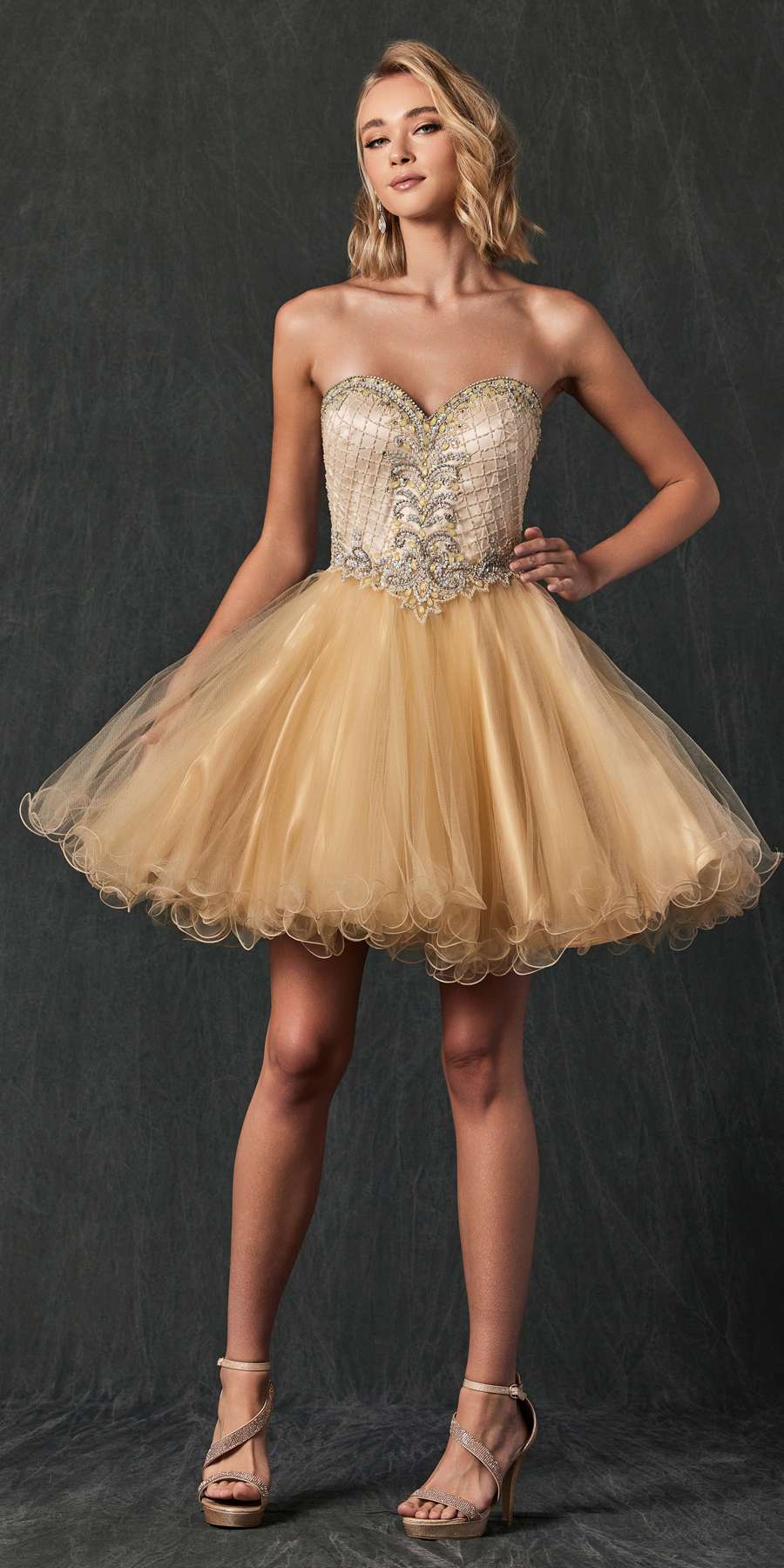 Juliet 778 Sweetheart Neckline Corset Back Dress by DiscountDressShop