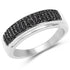 0.29 Carat Genuine Black Diamond .925 Sterling Silver Ring  DestGlow