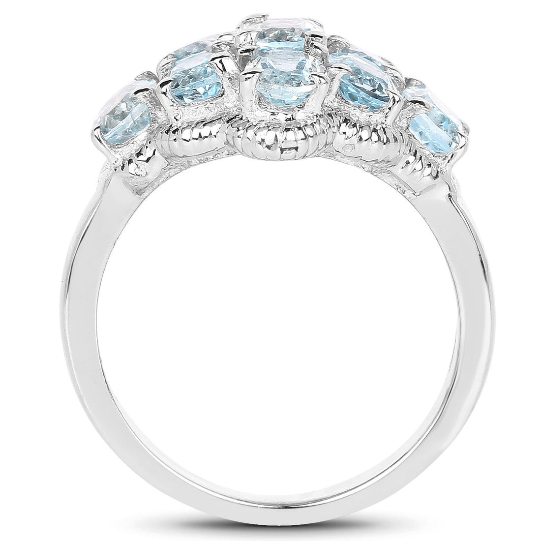 3.24 Carat Genuine Blue Topaz .925 Sterling Silver Ring by Bids.com