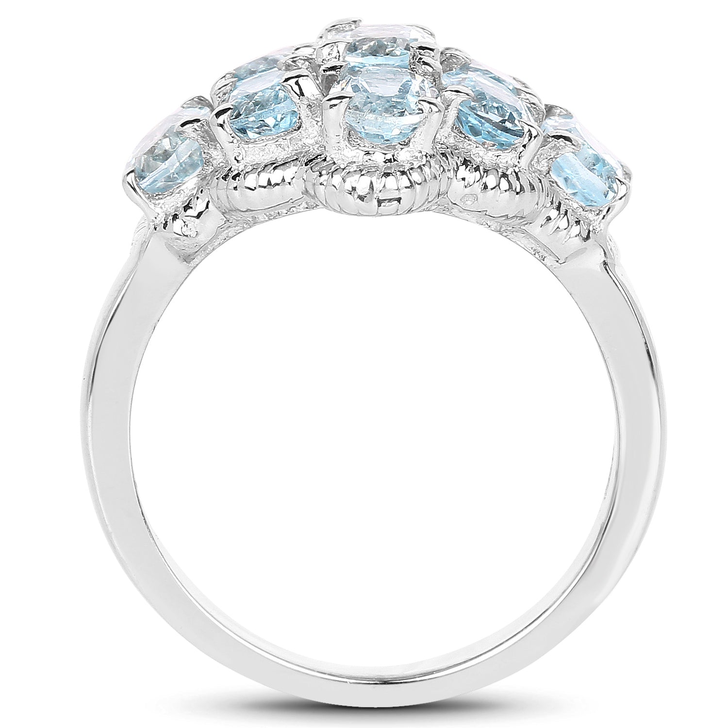 3.24 Carat Genuine Blue Topaz .925 Sterling Silver Ring by Bids.com