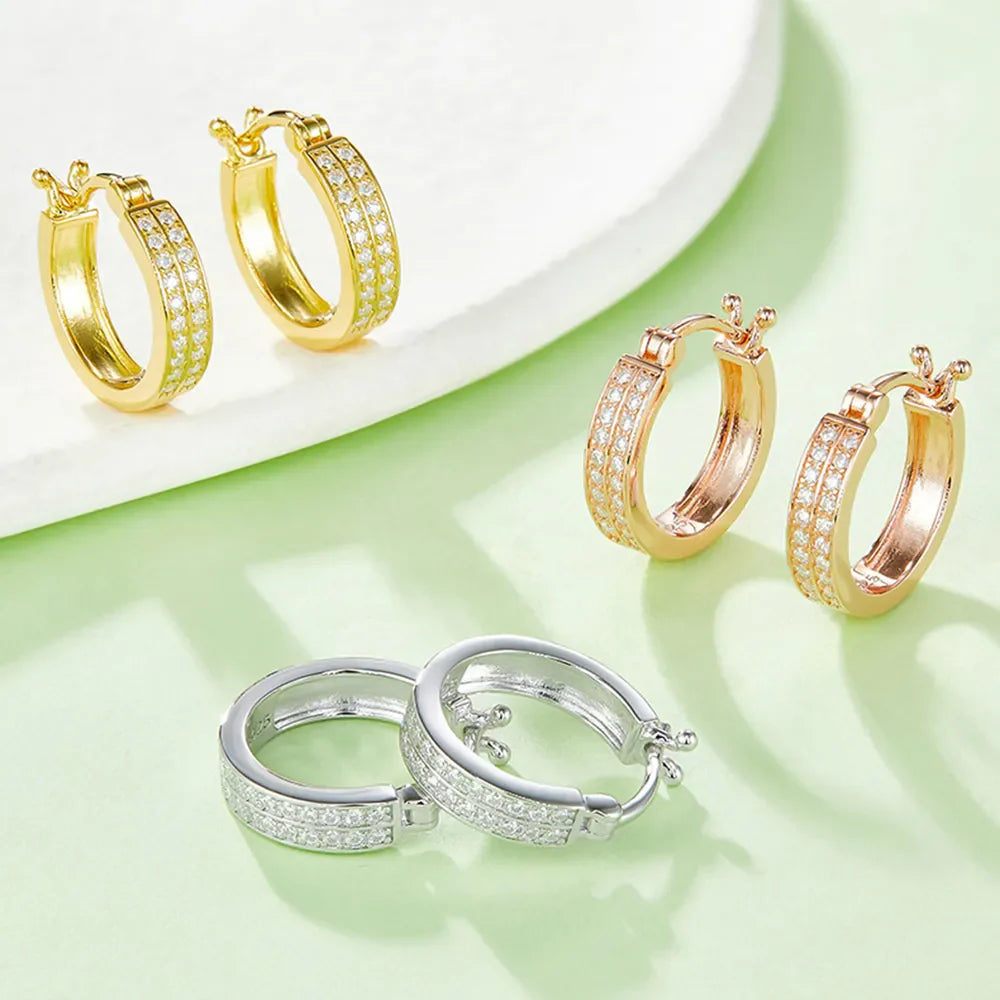 Sparkala™ 925 Sterling Silver Huggie Earrings by Sparkala