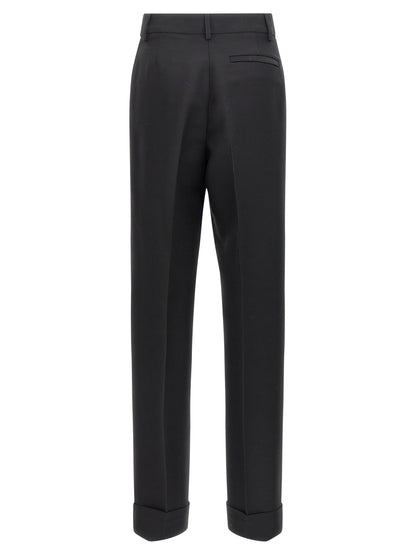 Ferragamo Women Stretched Pleated Trousers by Luosophy