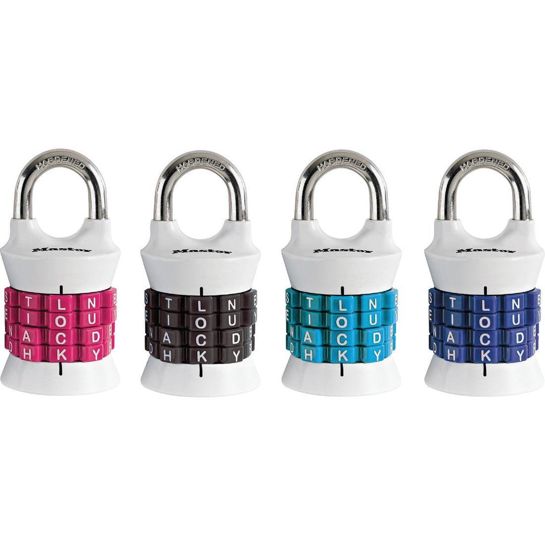 Master Lock 1535DWD Word Combination Padlock, Assorted Colors 
