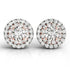 14k White and Rose Gold Round Halo Diamond Earrings (3/4 cttw) by Bids.com