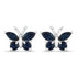 0.61 Carat Genuine Blue Sapphire .925 Sterling Silver Earrings  DestGlow