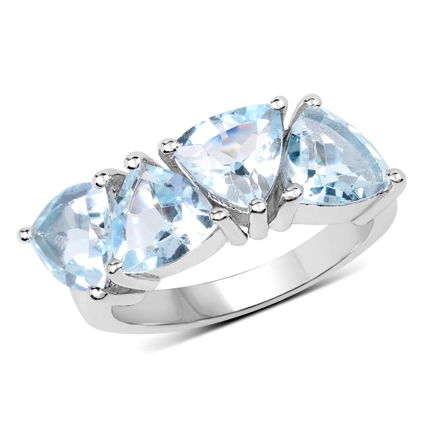5.00 Carat Genuine Blue Topaz .925 Sterling Silver Ring by Bids.com